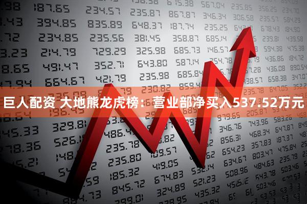巨人配资 大地熊龙虎榜：营业部净买入537.52万元
